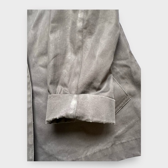 Everlane Short Swing Trench Coat Black Double Breasted Button Front Size M - Picture 7 of 11